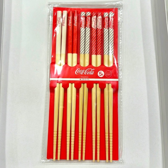 3 for $10 🐥Coca Cola 5 pairs of chopsticks - Picture 1 of 3